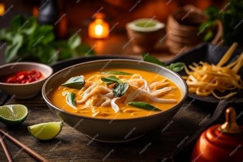  Khao Soi: Un mélange crémeux de saveurs épicées et douces avec une touche de noix de coco!